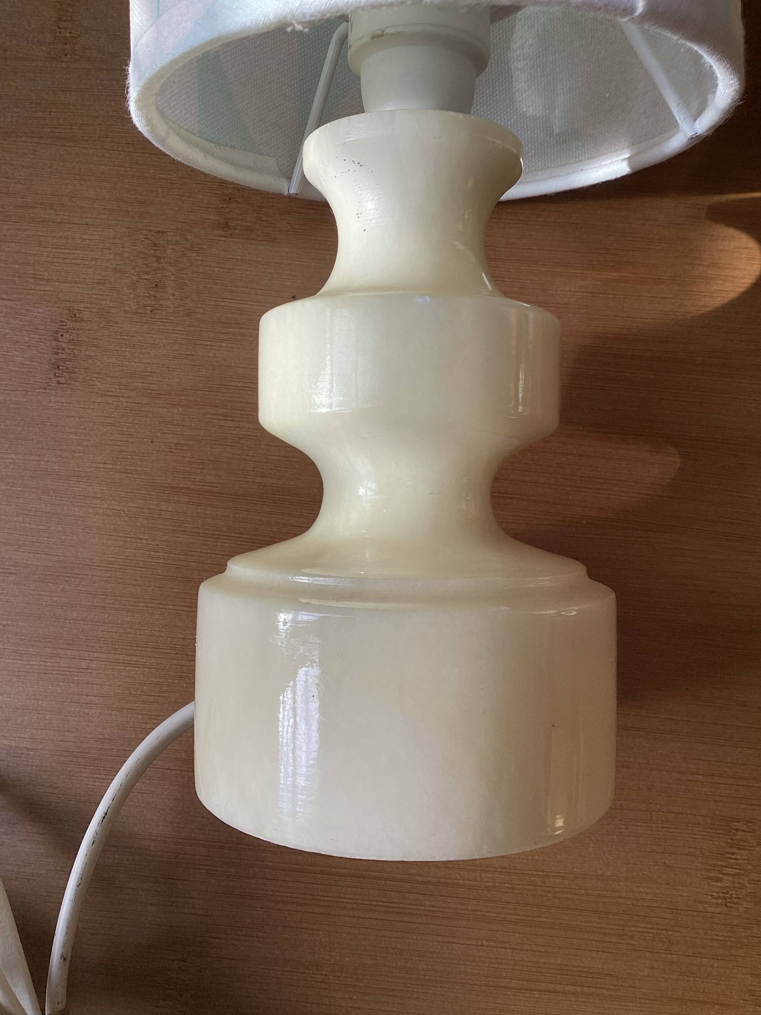 Vintage alabaster foot lamp