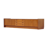 Lowboard with 3 drawers and 4 doors made of teak, 1960s