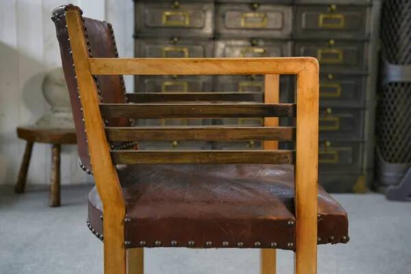 Fauteuil moderne cuir 1940’s