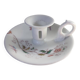 Bougeoir raz de cave porcelaine floral