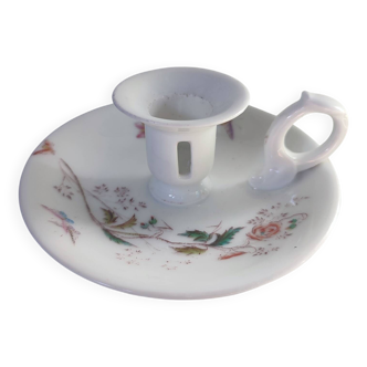 Bougeoir raz de cave porcelaine floral