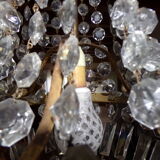 Hot air balloon chandelier with stamps