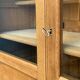 Parisian glass cabinet in solid raw oak, 1950
