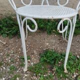Salon de jardin ancien en fer plein milieu xxeme