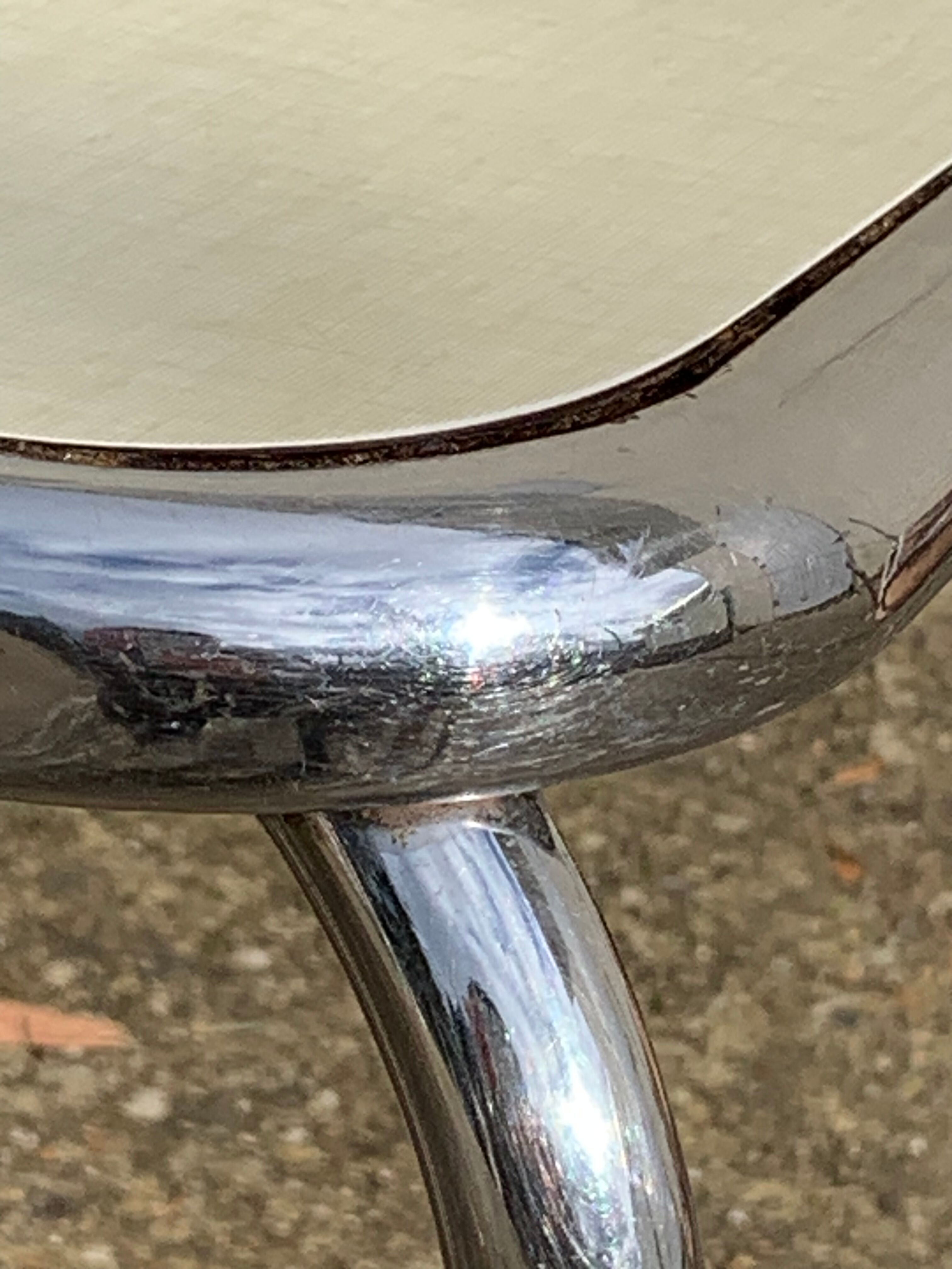 Mismatched formica chairs and stool 1960