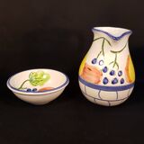 Artisanal pitcher and bowl