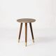 Table d'appoint en laiton fait main : table d'accent moderne du milieu du siècle