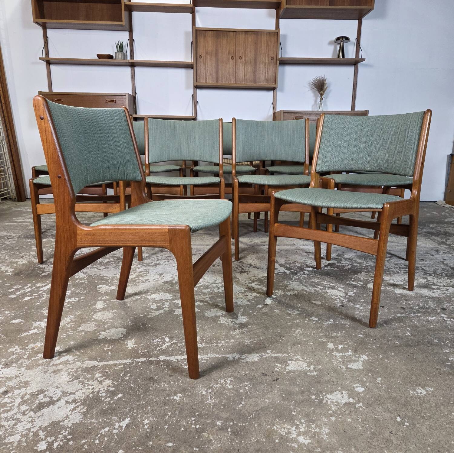10x Erik Buch modèle 89, chaise danoise vintage Anderstrup des années 1960
