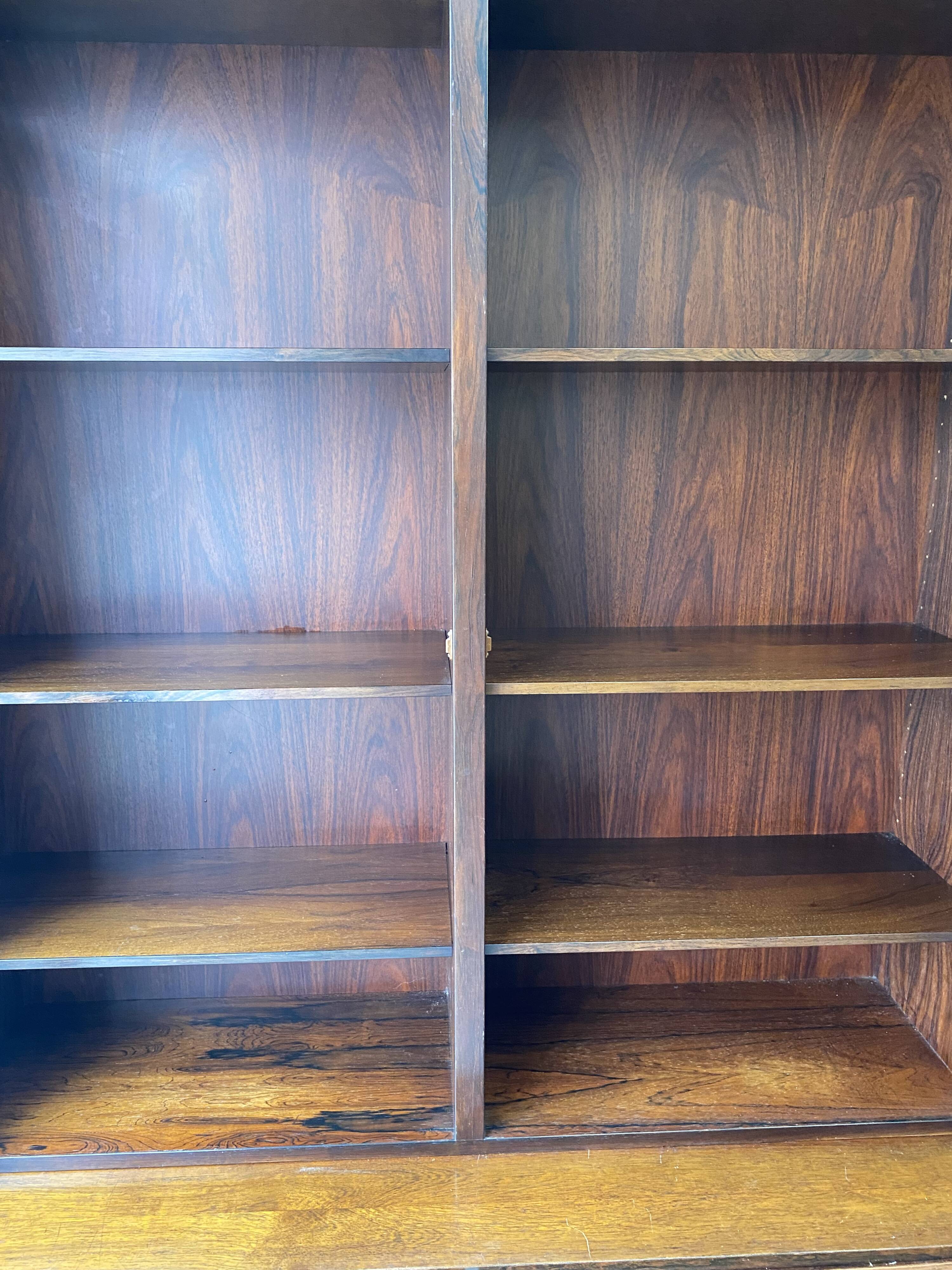 4-module rosewood bookcase model No. 4 by Danish designer Omann Jun 1960