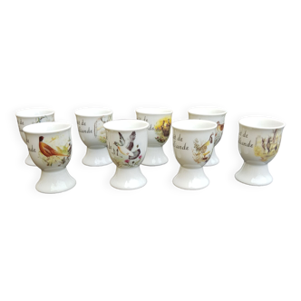 8 porcelain egg cups