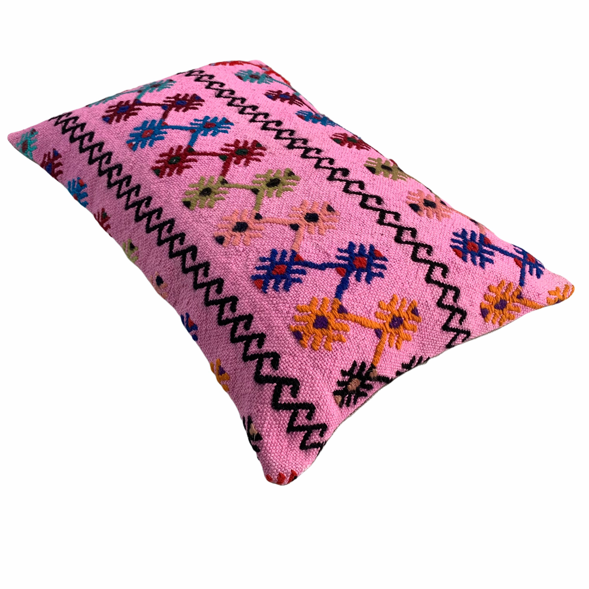 Vintage turkish handmade kilim cushion cover 40x60 cm