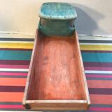 Ancien jouet camion benne bois jeu vintage