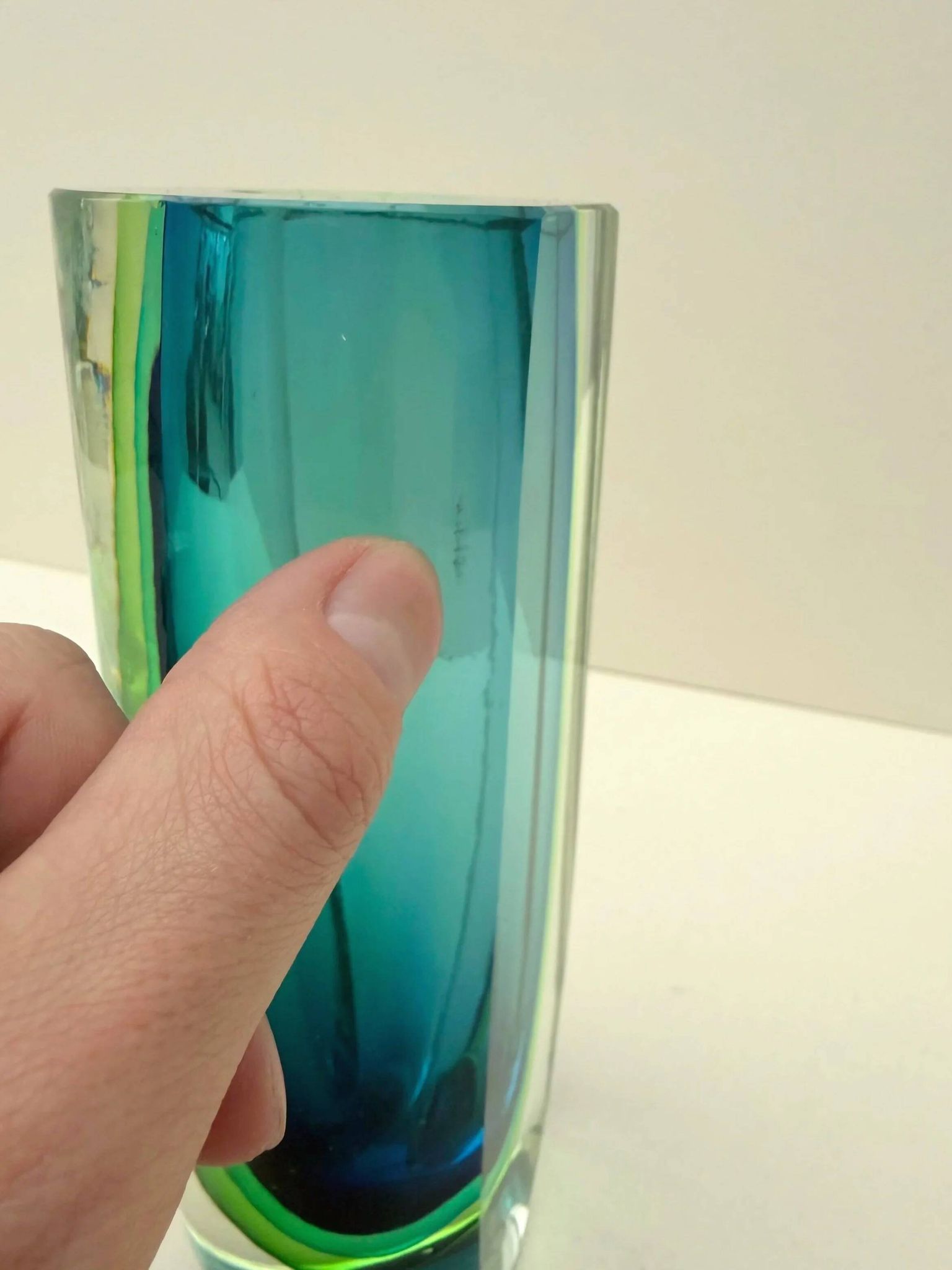 Sommerso Vase - Murano blown glass, Italy 1980