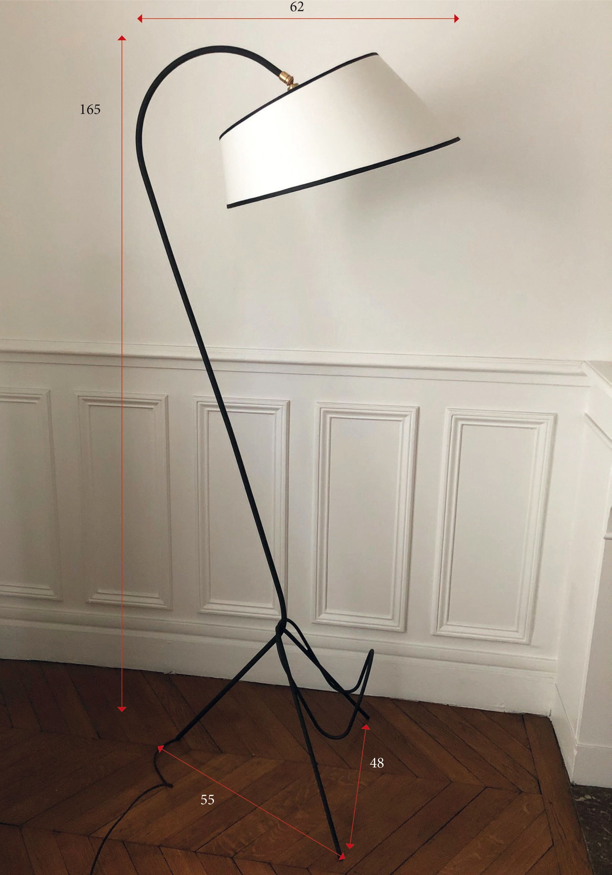 Tripod floor lamp and magazine door 1950
