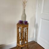 Rattan harness / bamboo console high table