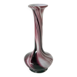 large vase in purple and white opaline Murano style 1960