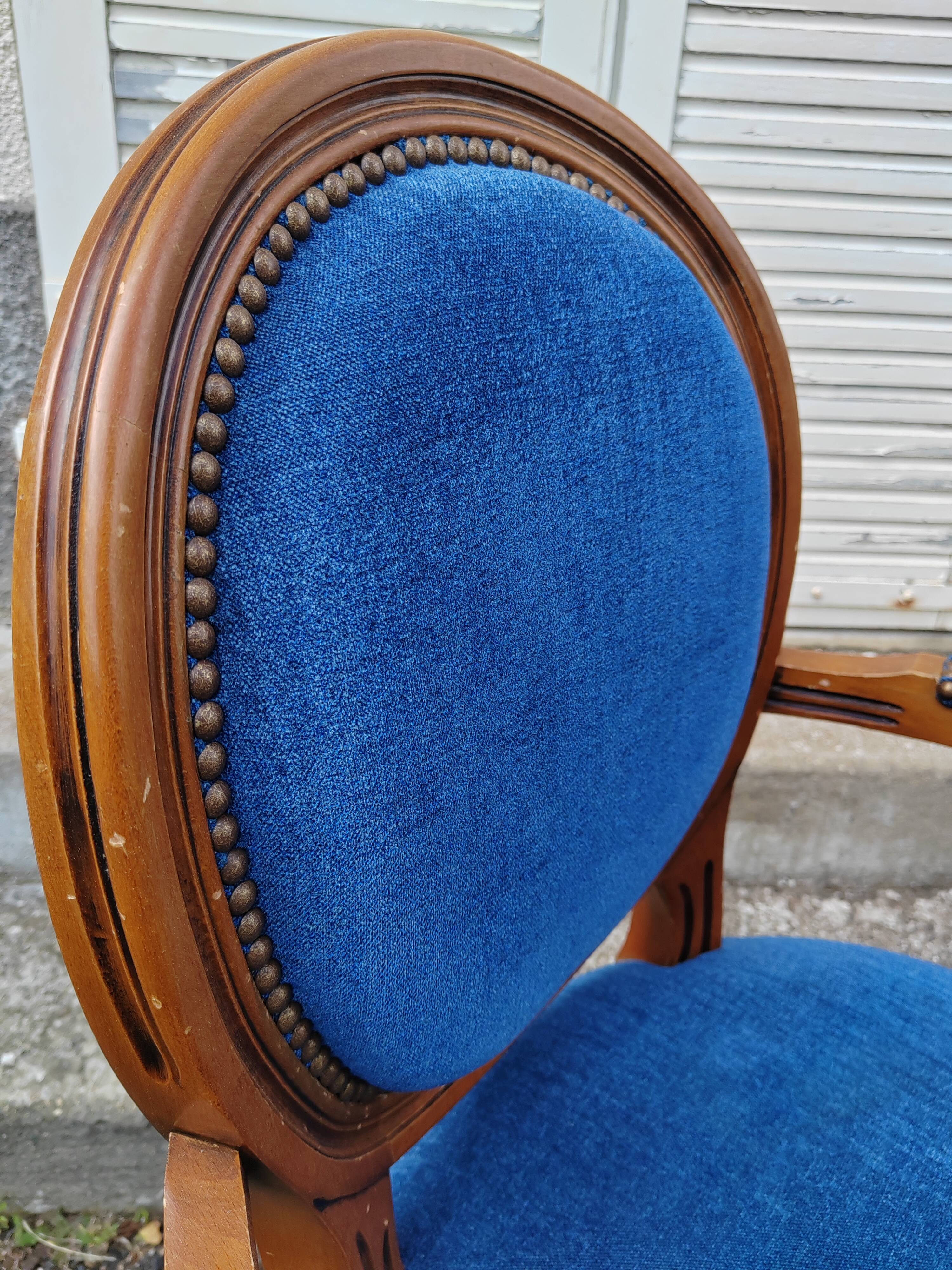 Pair of colorful medallion armchairs