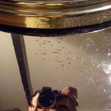 Chrome metal mushroom lamp