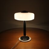 Mid-century rare black & white table lamp/ Napako, 1960's