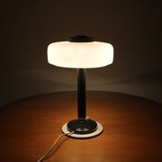 Mid-century rare black & white table lamp/ Napako, 1960's