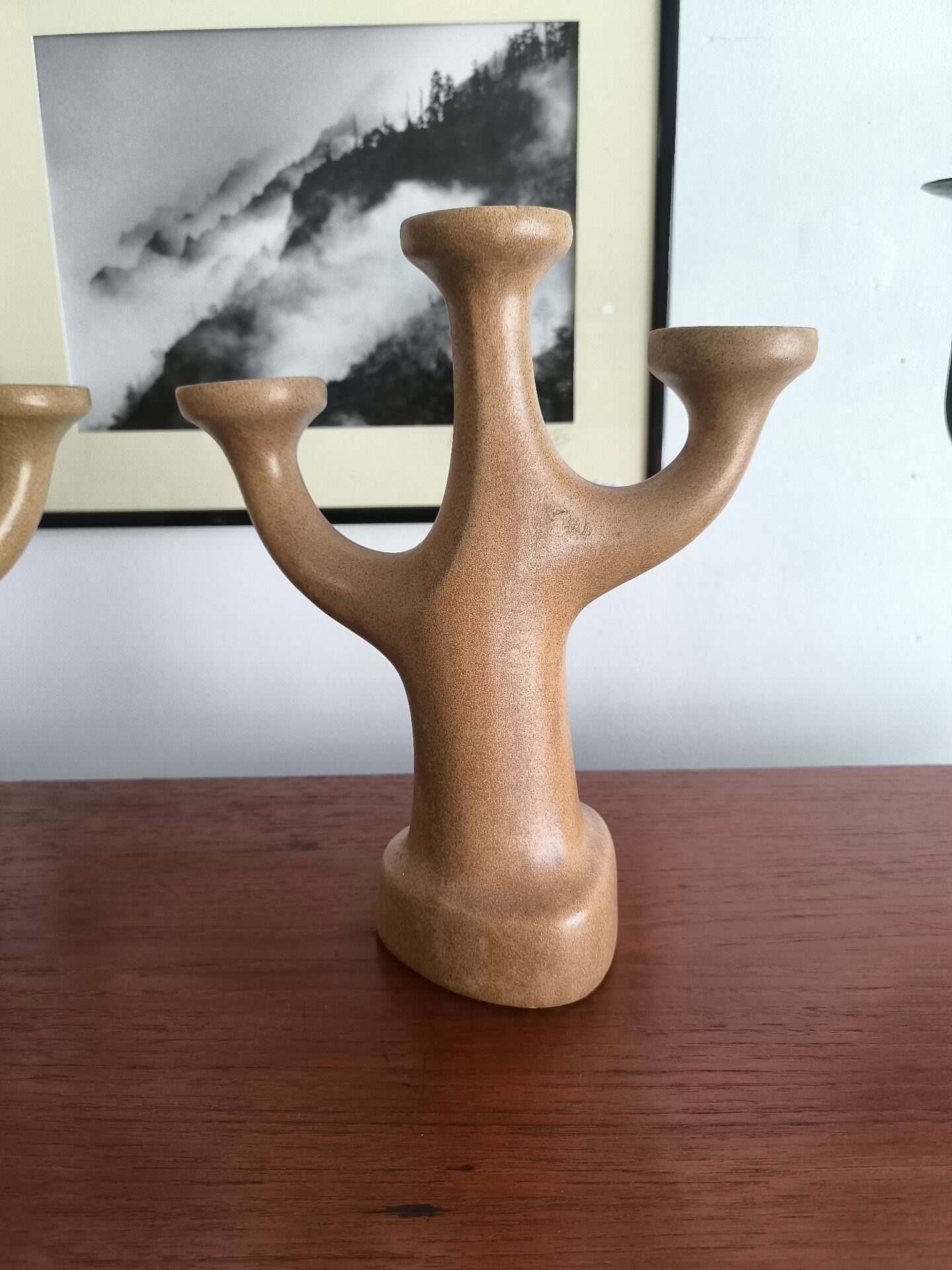 Pair of candlesticks with an organic design circa 1970