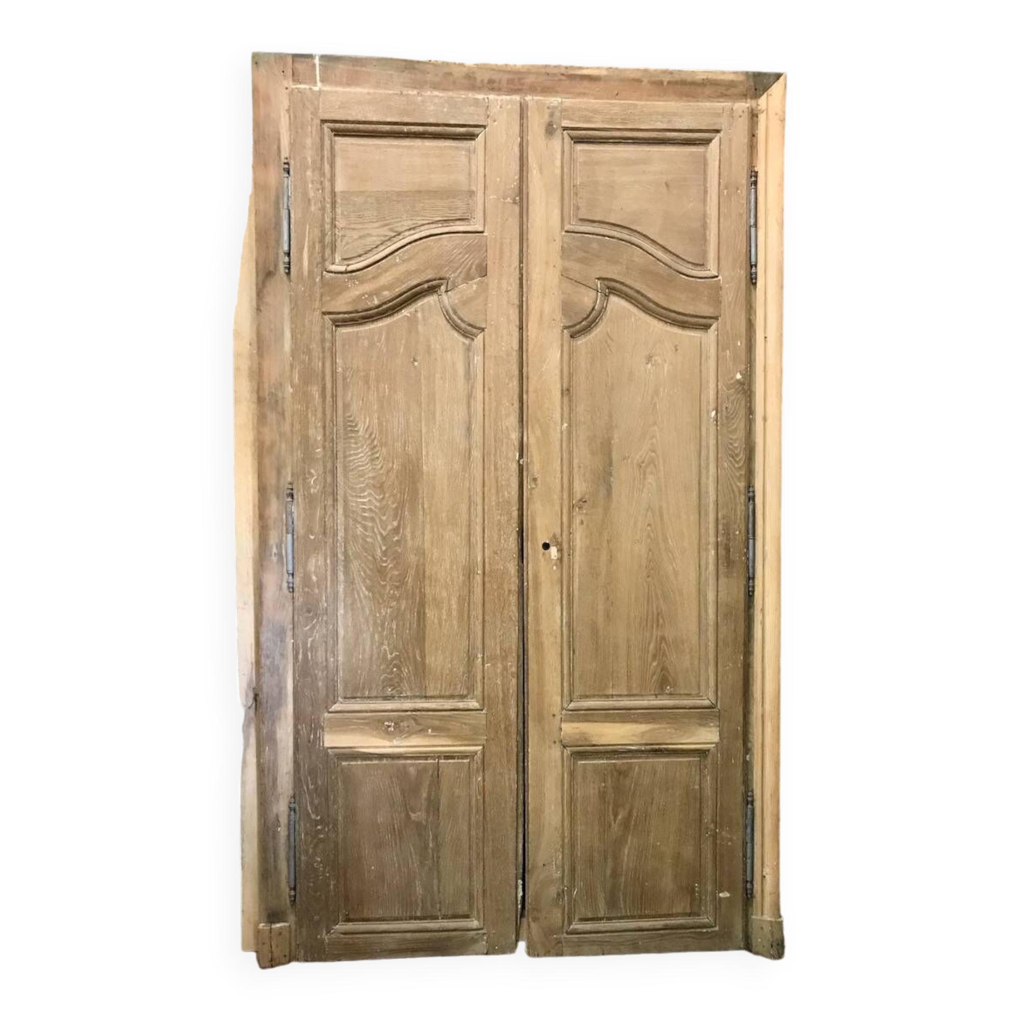 Pair Of Double Sided Oak Doors 18th Century