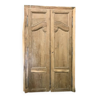 Pair Of Double Sided Oak Doors 18th Century