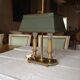 Antique bronze hot water bottle lamp, early 20th century