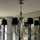 Murano crystal chandelier black lampshade