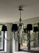 Murano crystal chandelier black lampshade