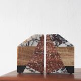 Art Deco French Marble Bookends, 1930s, Set of 2