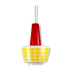 Suspension en verre rouge