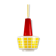 Red and yellow glass pendant lamp