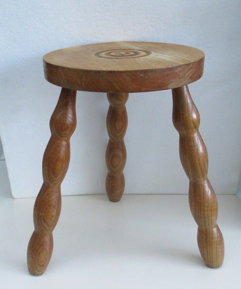 Wooden tripod stool