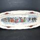 Sarreguemines large oval dish Obernai the snowball fight H. Loux