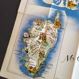 Beautiful poster map of Provence and Corsica