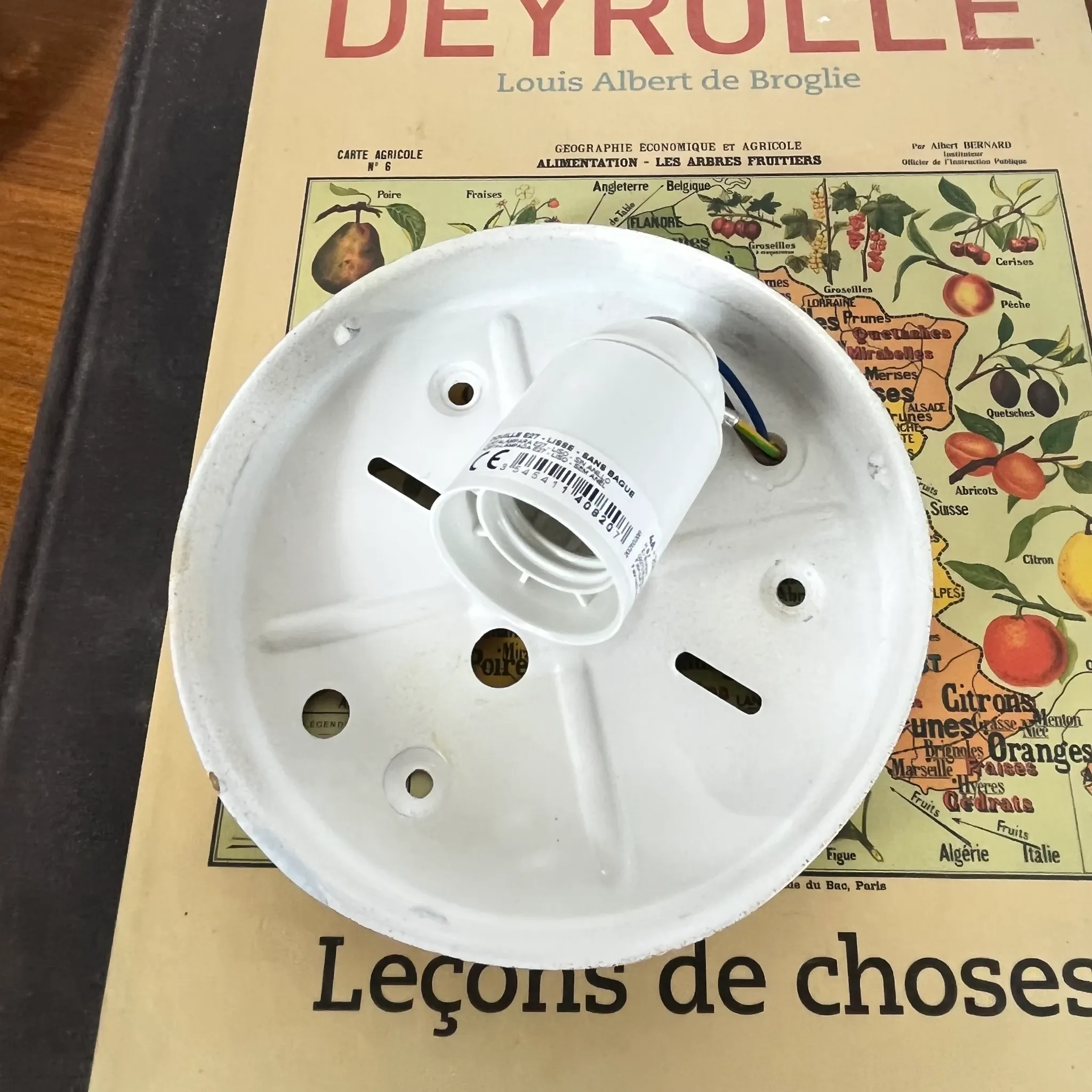 Vintage round wall light ceiling fixture transparent glass 1970s 1980s