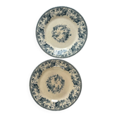 Terre de fer gien 1875 — collection bouquet de roses lot de 2