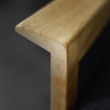 2 vintage oak and felt Danish chaise longues from the mid-century, 1960s.