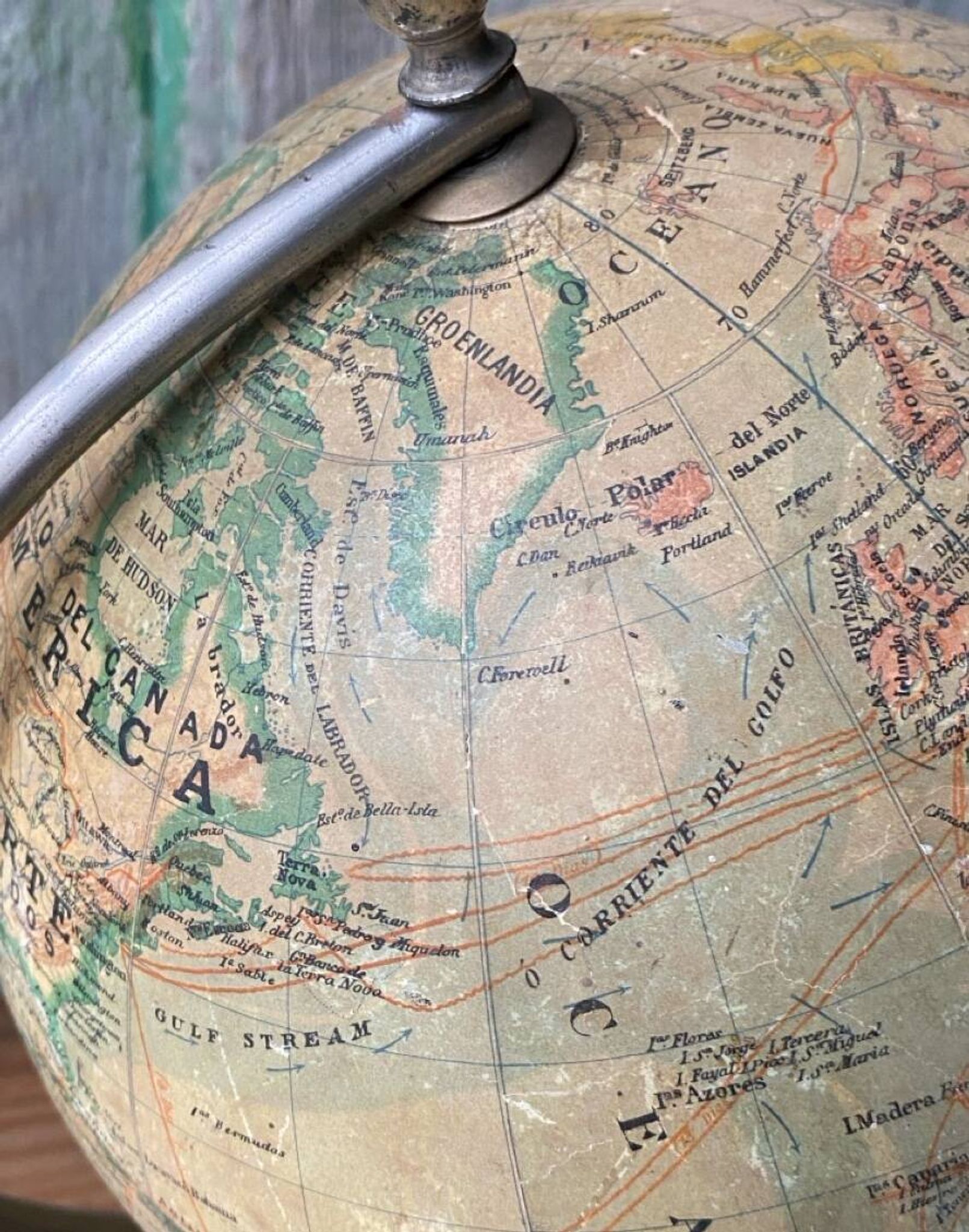 Ancien Globe Terrestre J. Lebègue & Cie, Paris — Environ 1885 / 1890 (Édition