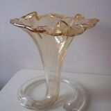 Murano blown glass corolla vase