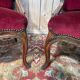 Pair of armchairs from the Louis XV period – Carved wood, burgundy velvet