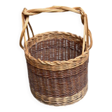 Vintage rattan and wicker basket