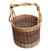 Vintage rattan and wicker basket