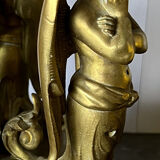 Centerpiece / Especially table with mythological characters in gilded bronze Empire era