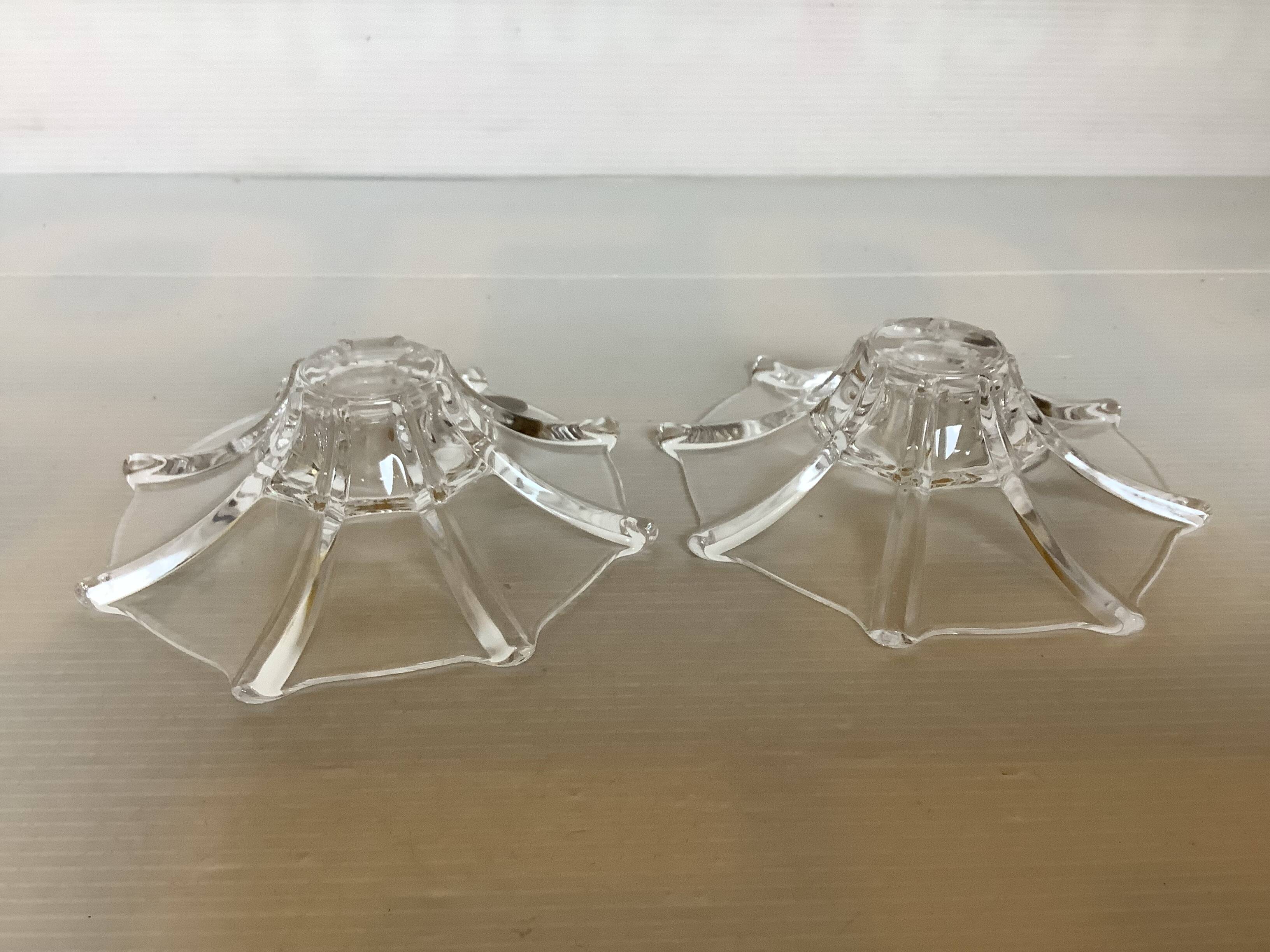 Pair of crystal candle holders RCR Italy