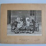 Photo ancienne de classe école lycée de jeunes filles Moulin 1920