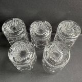 5 Whiskey glasses – Cut crystal