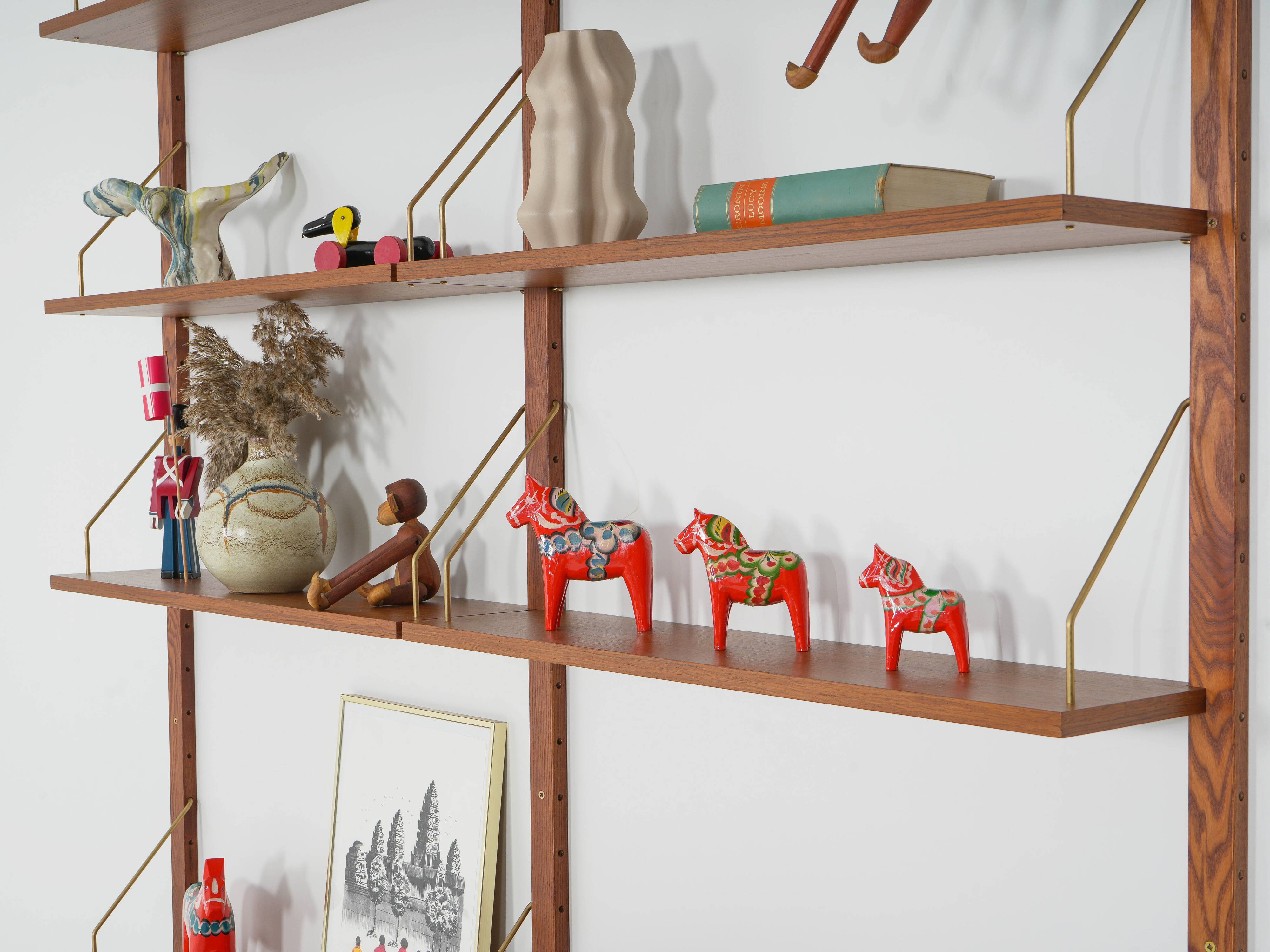 Teak modular shelving unit, Danish design, 1960s, made in Denmark