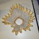 Free-form crystal bowl with fine gold gilding – Vintage 1950s/1960s